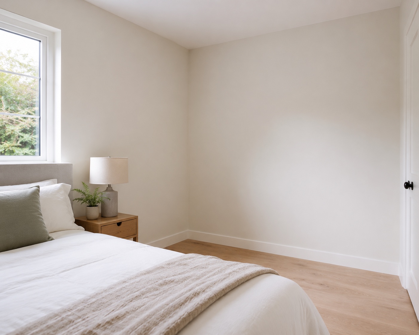 Bedroom wall in visible light with no obvious mould showing